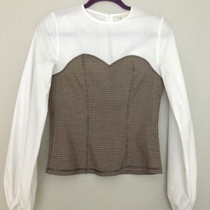 H&M corset long sleeve top
